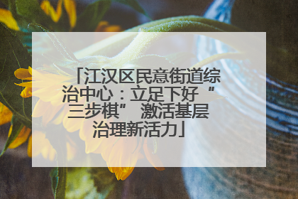 江汉区民意街道综治中心：立足下好“三步棋” 激活基层治理新活力