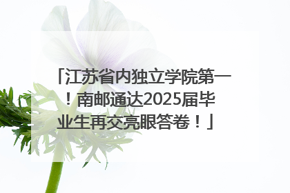 江苏省内独立学院第一！南邮通达2025届毕业生再交亮眼答卷！
