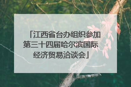 江西省台办组织参加第三十四届哈尔滨国际经济贸易洽谈会