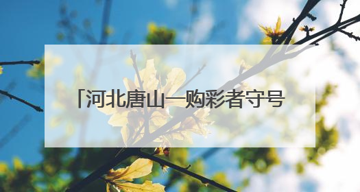 河北唐山一购彩者守号9年中1800万元