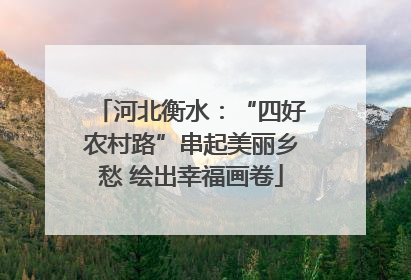 河北衡水：“四好农村路”串起美丽乡愁 绘出幸福画卷