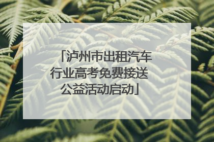 泸州市出租汽车行业高考免费接送公益活动启动