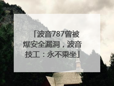 波音787曾被爆安全漏洞，波音技工：永不乘坐