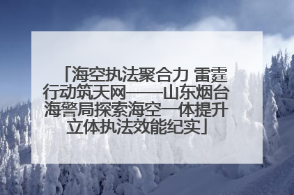 海空执法聚合力 雷霆行动筑天网——山东烟台海警局探索海空一体提升立体执法效能纪实