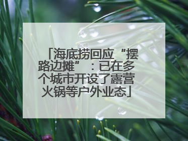海底捞回应“摆路边摊”：已在多个城市开设了露营火锅等户外业态