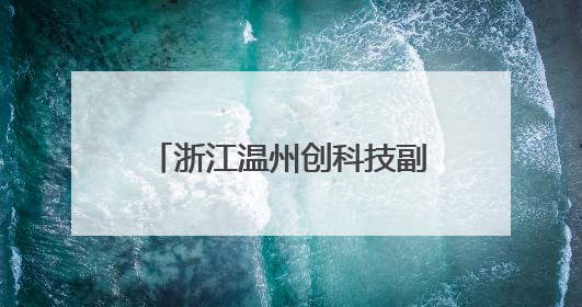浙江温州创科技副总引才新机制 塑民企发展新优势