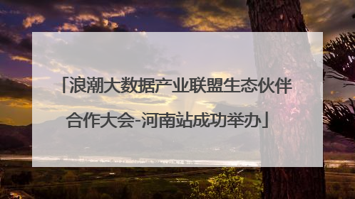 浪潮大数据产业联盟生态伙伴合作大会-河南站成功举办