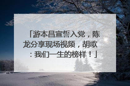 游本昌宣誓入党，陈龙分享现场视频，胡歌：我们一生的榜样！