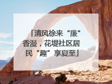 清风徐来“廉”香漫，花堤社区居民“趣”享夏至