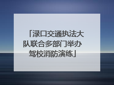 渌口交通执法大队联合多部门举办驾校消防演练