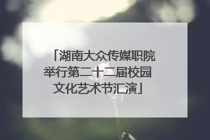 湖南大众传媒职院举行第二十二届校园文化艺术节汇演