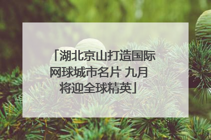 湖北京山打造国际网球城市名片 九月将迎全球精英