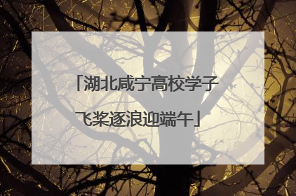 湖北咸宁高校学子飞桨逐浪迎端午