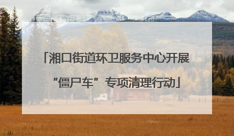 湘口街道环卫服务中心开展“僵尸车”专项清理行动