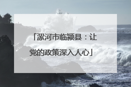 漯河市临颍县：让党的政策深入人心