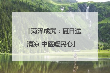 菏泽成武：夏日送清凉 中医暖民心