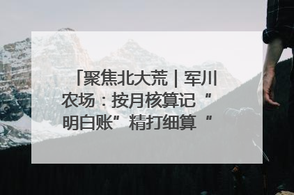 聚焦北大荒｜军川农场：按月核算记“明白账”精打细算“过紧日子”