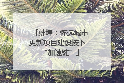 蚌埠：怀远城市更新项目建设按下“加速键”