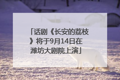 话剧《长安的荔枝》将于9月14日在潍坊大剧院上演