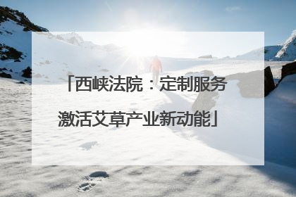 西峡法院：定制服务激活艾草产业新动能