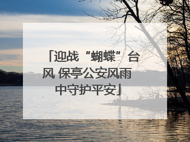 迎战“蝴蝶”台风 保亭公安风雨中守护平安