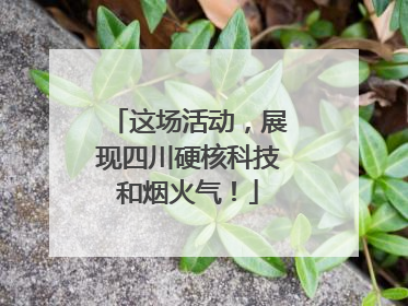 这场活动，展现四川硬核科技和烟火气！