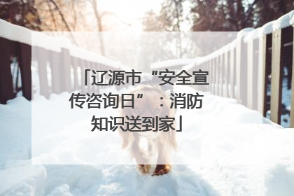 辽源市“安全宣传咨询日”：消防知识送到家