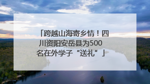 跨越山海寄乡情！四川资阳安岳县为500名在外学子“送礼”