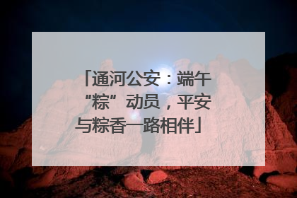 通河公安：端午“粽”动员，平安与粽香一路相伴
