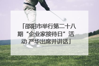 邵阳市举行第二十八期“企业家接待日”活动 严华出席并讲话