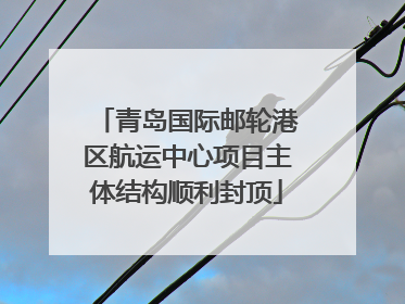 青岛国际邮轮港区航运中心项目主体结构顺利封顶