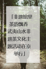 非遗馆里茶韵飘香 武夷山水非遗茶文化主题活动在京举行