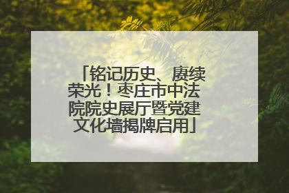 铭记历史、赓续荣光！枣庄市中法院院史展厅暨党建文化墙揭牌启用