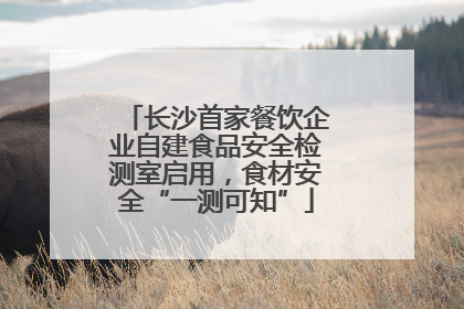 长沙首家餐饮企业自建食品安全检测室启用，食材安全“一测可知”