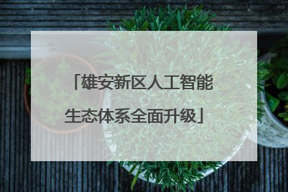 雄安新区人工智能生态体系全面升级