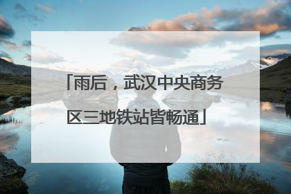 雨后，武汉中央商务区三地铁站皆畅通