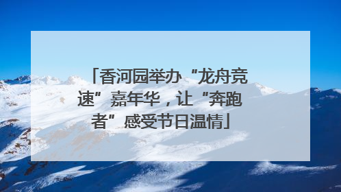 香河园举办“龙舟竞速”嘉年华，让“奔跑者”感受节日温情