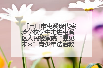 黄山市屯溪现代实验学校学生走进屯溪区人民检察院“昱见未来”青少年法治教育宣传基地