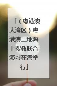 （粤港澳大湾区）粤港澳三地海上搜救联合演习在港举行
