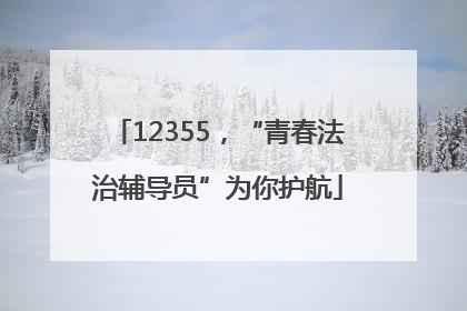 12355，“青春法治辅导员”为你护航