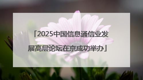 2025中国信息通信业发展高层论坛在京成功举办