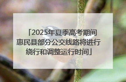 2025年夏季高考期间惠民县部分公交线路将进行绕行和调整运行时间