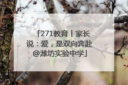 271教育丨家长说：爱，是双向奔赴@潍坊实验中学