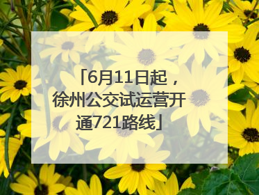 6月11日起，徐州公交试运营开通721路线