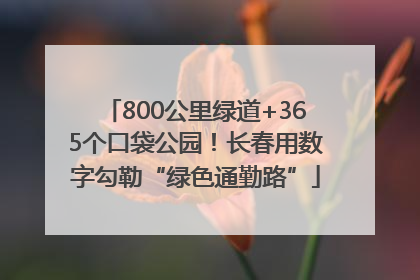 800公里绿道+365个口袋公园！长春用数字勾勒“绿色通勤路”
